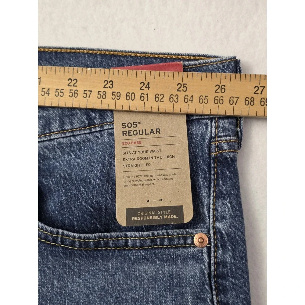 Levi's 505 Jeans Eco Ease Regular Fit Straight Leg Stretch Big‎ &Tall Size 54X32